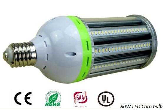 Cina 80W E40 Led Corn Light, 360 Derajat Led Corn Bulb Aluminium Heatsink Double Pans pemasok